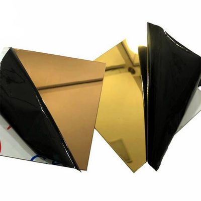 Il piatto decorativo dello strato di acciaio inossidabile dello specchio 8K ha laminato a freddo il colore dorato 201 304 316 316L